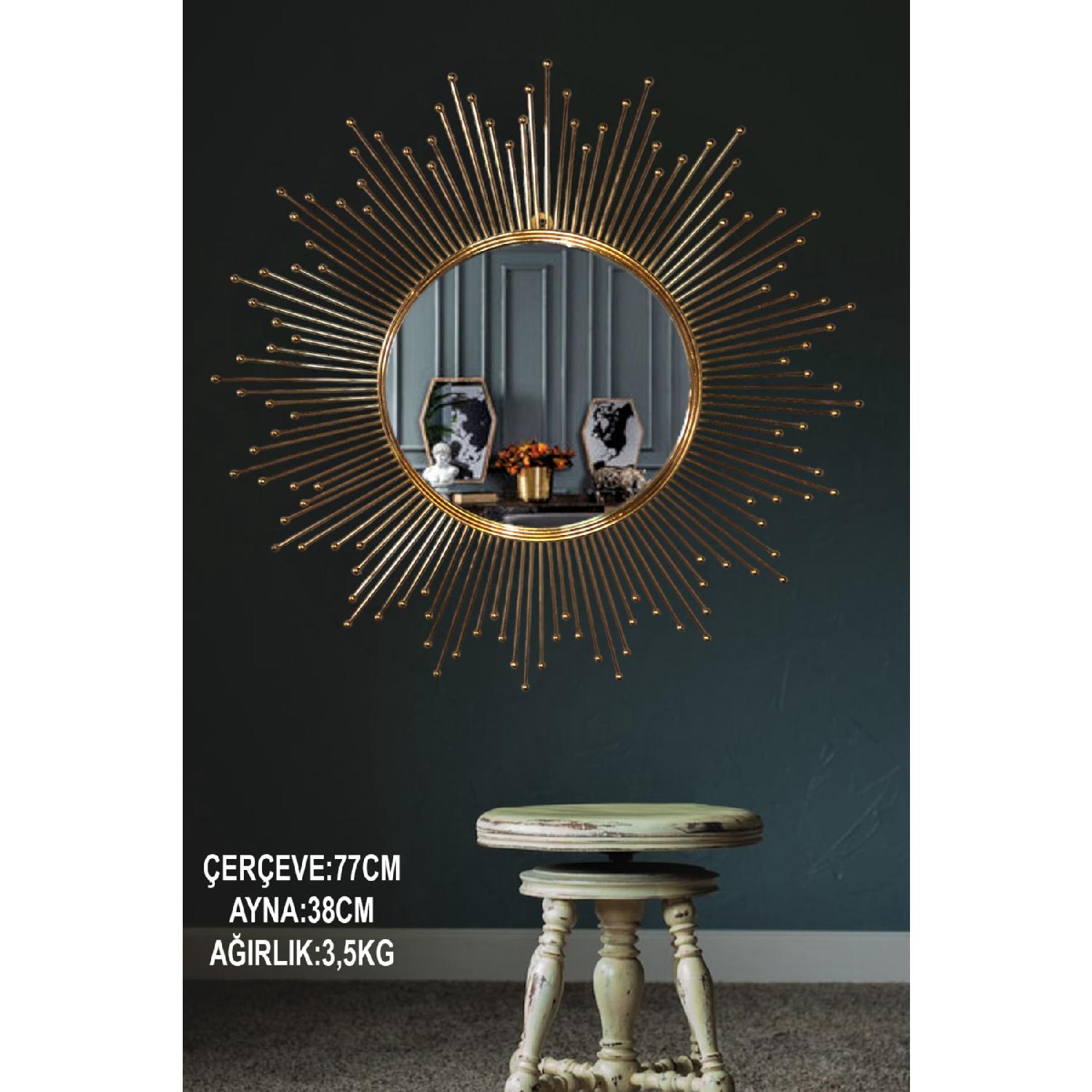 

Золотое Солнце Коллективный Дизайн Настенное Зеркало Салон Железная Ванная Комната Современное Декоративное Металлическое Зеркало