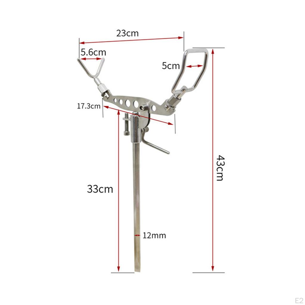 Fishing Pole Rod Stand Tackle Folding Ground Support Bracket for Bank