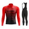 Rvouei Cube Breathable Team Long Sleeve  Bib Pants Ropa Ciclismo Bicycle Clothing MTB Bike Uniform Men Clothes 2026 Autumn Breathable Cycling Suit Set