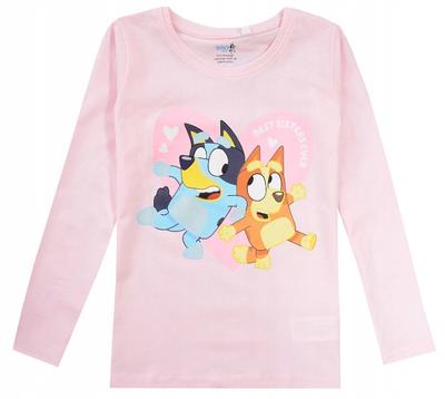 BLUEY DOG GIRL' BLOUSE, Long Sleeve, PINK 110 D060o