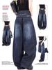 Unisex High Waist Barrel Jeans Loose Fit Streetwear Wide Leg Jeans Vintage American Zip Fly Stretch Denim Trousers