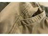 American Retro Khaki Cargo Shorts - Mid-Length, Elastic Waist, Casual Drawstring, Trendy Men's Summer Pants