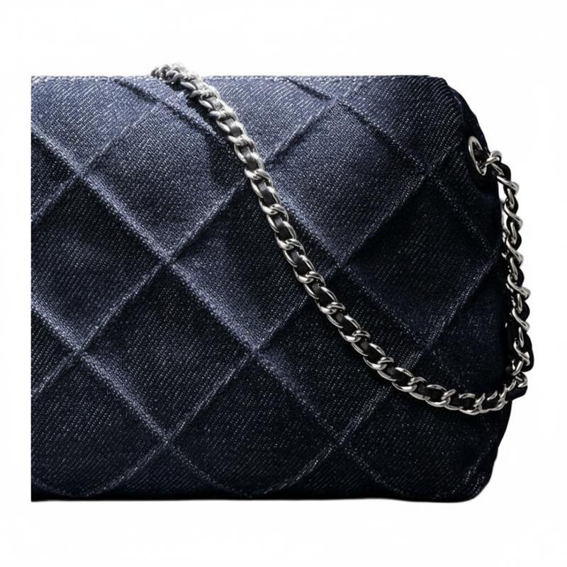 TORY BURCH Fleming Diamond Quilting Fabric Shoulder Crossbody Bag Women's Blue 178769-401