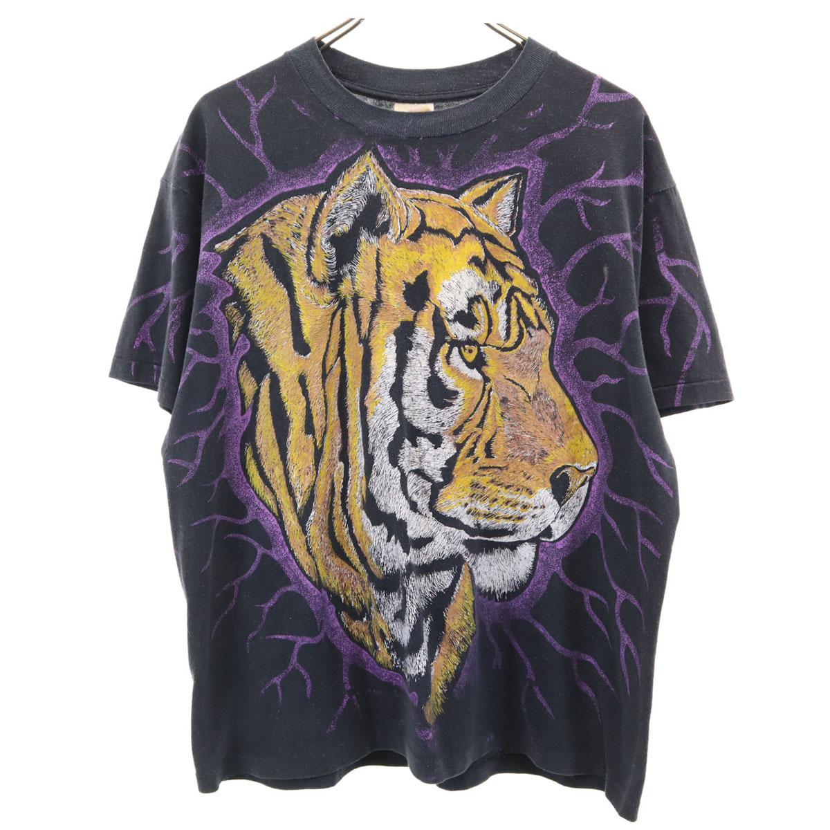 

90s Old USA made Thunder Tiger Short sleeve Single Stitch Animal T-shirt Men s Used