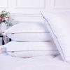 Down-Filled Pillow №904 DeLuxe White HAND MADE — 70% Down, 30% Feather, Fill Power 500, Medium.