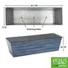 Large Window Box in Blue with Durable Material for Outdoor Use