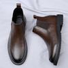 High-end cowhide Chelsea boots men's genuine leather autumn and winter boots pointed British Martin boots men's high-top short boots suit leather sh
