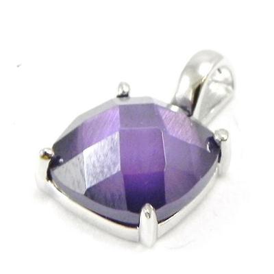 [G5623] - Purple 'Linda' Silver Pendant