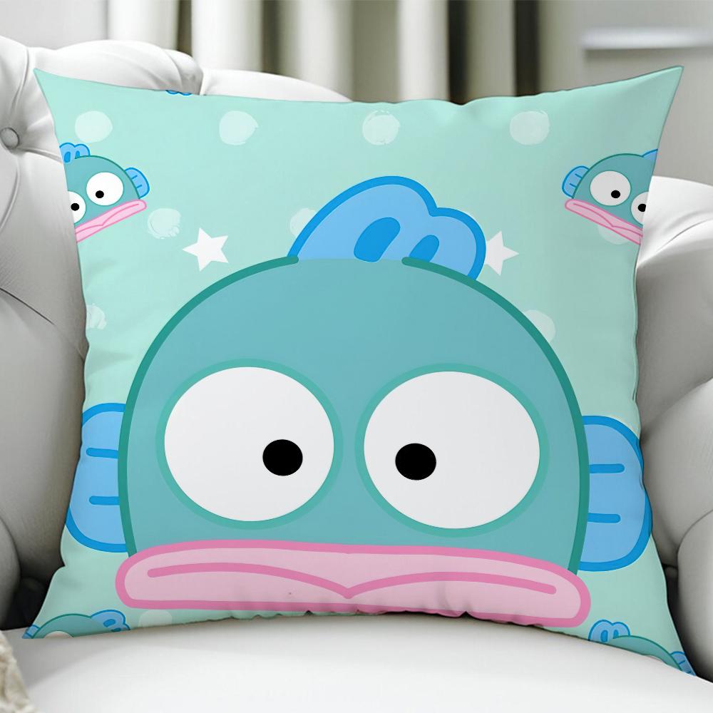 Funny Cute Hangyodon Cushion Cover Birthday Anniversary Gifts Double Sided Printed Zipper Cushion Cover Soft Skin Bedding