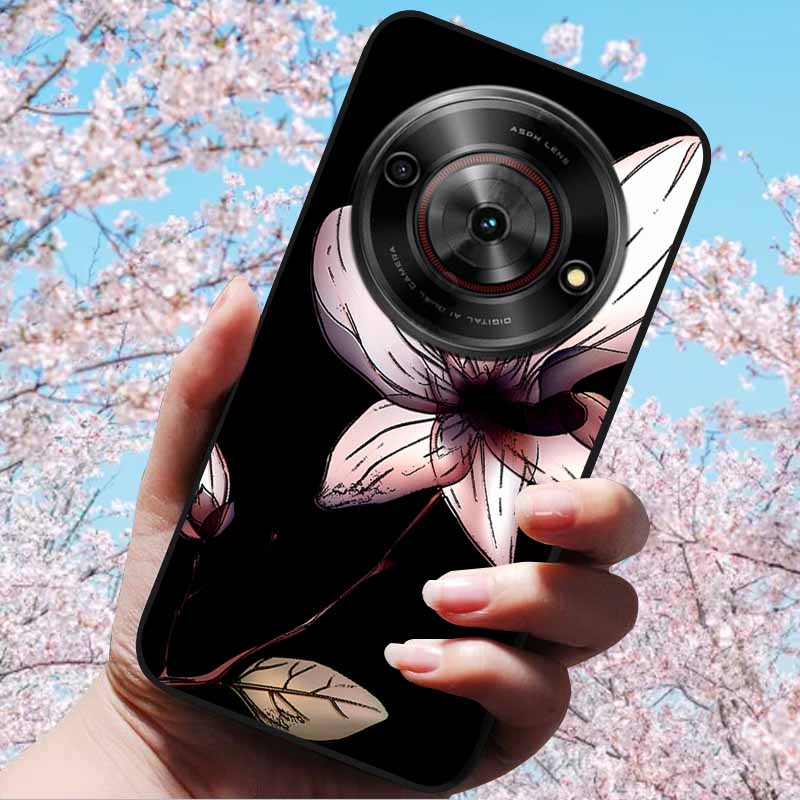 For ZTE Blade A75 5G 6.6" Cases 3D Relief Flower Soft Silicone Luxury Cover for ZTE Blade A75 5G 3D Phone Cases ZTE Blade Z2357N