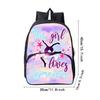 Yoga Dance Print School Backpack for Boys and Girls Best Gift Waterproof 2D Flat Cartoon Round Front Pocket Bag for Children