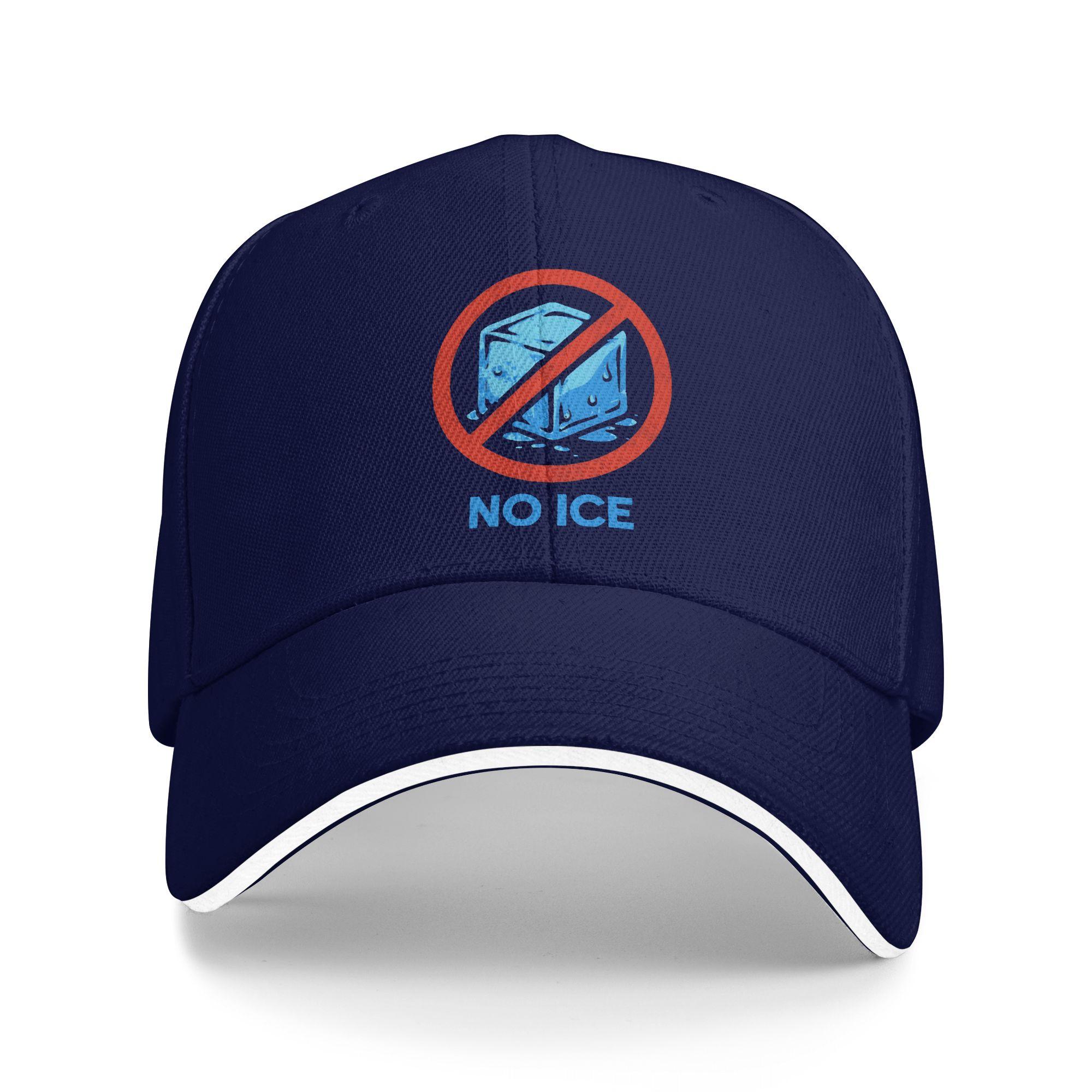 

ICE OUT Stop Logo Baseball Cap Vintage Unisex Men Trucker Hat Sun Design Outdoor Gym Snapback Cap Birthday Present As Picture темно-синього кольору