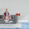Nativity Scene Sculpture Acrylic Table Ornament Standing Decor Folding Fans Year Paper Fan