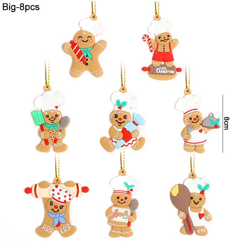 Gingerbread Man Ornaments Xmas Tree Hanging Pendant 2025 Merry Christmas Decorations for Home 2025 New Year Gift Navidad Noel