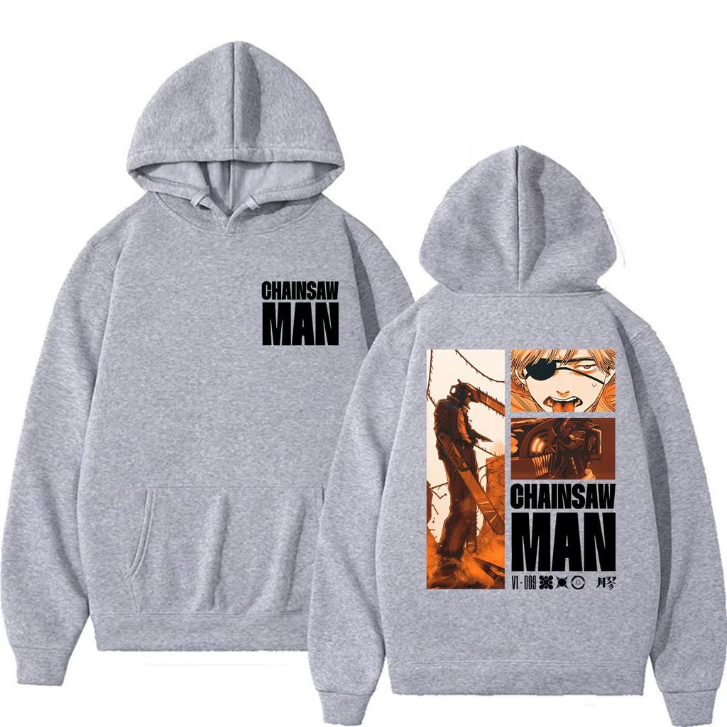 2026 Hot Sale Japan Anime Chainsaw Man Denji Pochita Hoodie Men Women Oversized Streetwear Hoodie Soft Cotton Sweatshirt Loose Cozy and Versatile