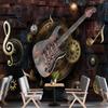 Vintage Guitar 3d Wall Mural Large Removable Graffiti Wallpaper Suitable For Bedroom Living Room Cafe Bar Wall Mural