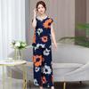 Plus Size Summer Pants Sets for Women  Elegant Loose Vintage Print 2 Piece Outifts