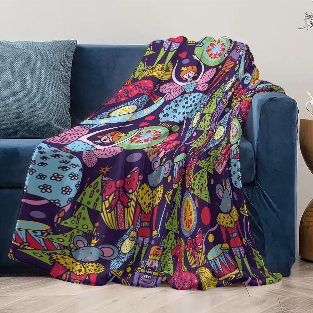 Soft Throw Blanket Cozy Flannel Blanket Cute Patterned Blanket Decorative Bedspread Living Room Dorm Room Home Decor