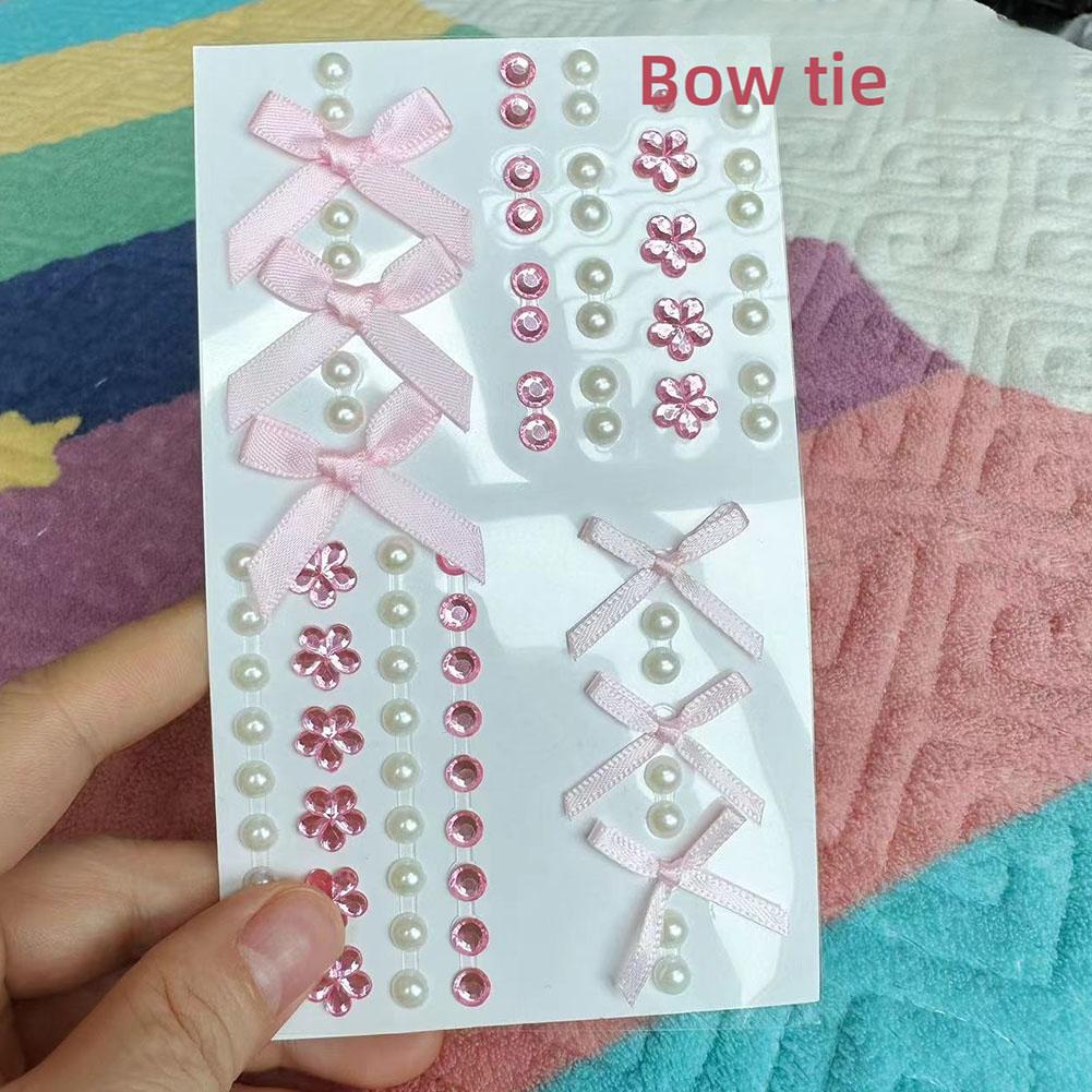 Fashon Butterfly Face Stickers Pearl Temporary Tattoo For Festival Waterproof Stickers Glitter R3E7