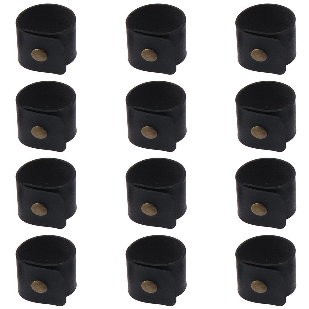 12Pcs Rustic Napkin Rings Faux Leather Napkin Ring Holders Napkin Ring Buckles Birthday Receptions
