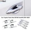 4x Chrome Door Handle Bowl Cover Trim Sticker for Toyota Vios Yaris XP150 - Car Accessories