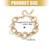 Simple Elegant Designs Gold Silver Two Tone Stainless Steel Circular Bracelet Stylish Jewelry for Women