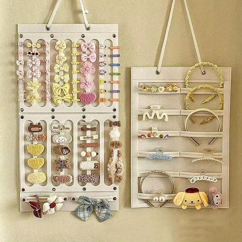 Hair Bows Organizer Wall Hanging Large Capacity Headband Holder Hair Clip Storage Hanger Space Saving Accessory For Girl Room