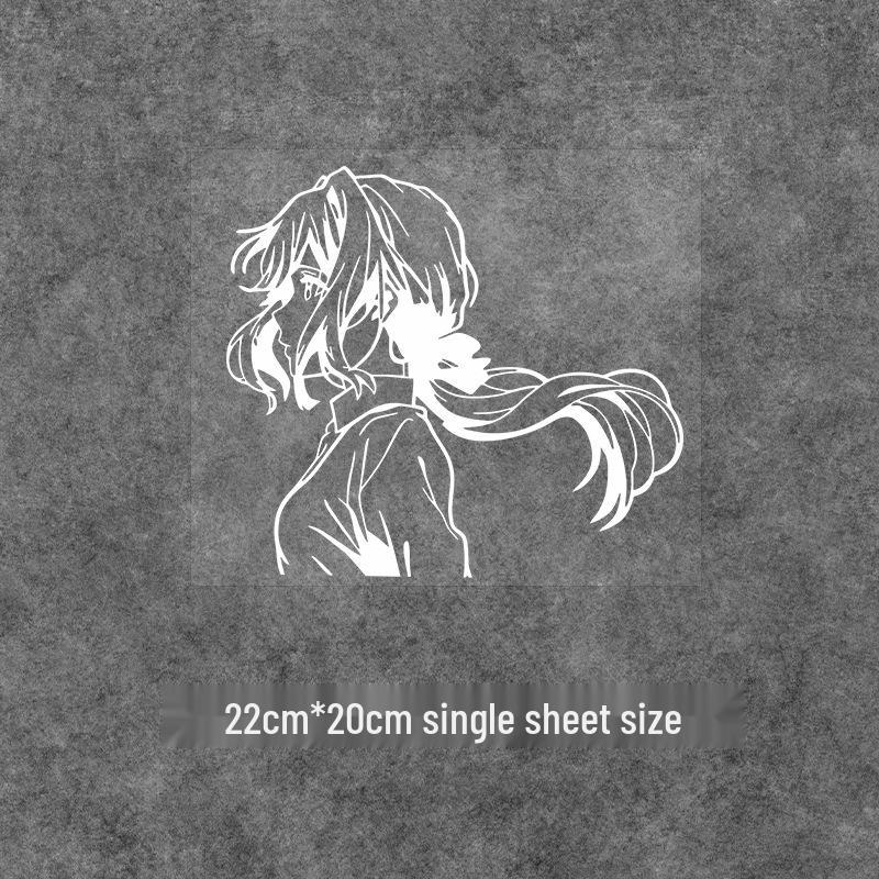 Violet Evergarden Sakura Petal Car Sticker - 2D Anime Rear Decoration
