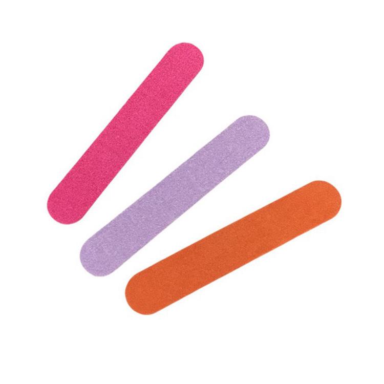 Nail File Manicure Tool: Dual-Sided Coarse & Fine Sandstrip, 5 Colors, Shapes Nails