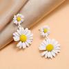 Women Cute Flower Personality Drop Earrings Dangle Earrings Fashion Jewelry Daisy Earrings