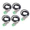 5PCS Inductive Proximity Switch NPN ABS Aluminum Alloy IP65 Waterproof Non Embedded Approach Sensor 6‑36VDC