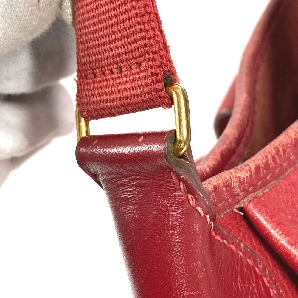 Hermes Vintage Rodeo Doe Bag Crossbody Pochette Shoulder Bag Leather Red