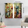 2pcs,2D Plane Printing Curtain Fabric Dinosaur Friends Versatile Polyester Fabric (without Rod) Gifts Use for Living Room,