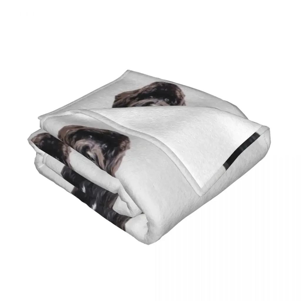 Black Labradoodle Goldendoodle Throw Blanket Thermal Decorative Beds Camping Blankets