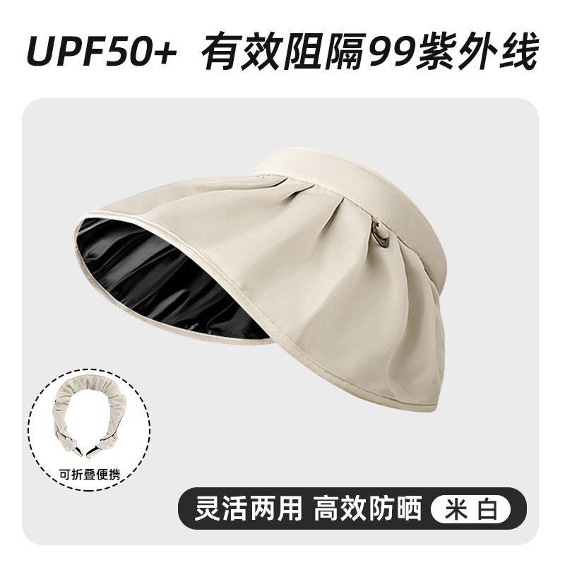 New Summer Sun Protection Hat for Women, UV Protection Casual Wide Brim Headband Style Shell Open-Top Sun Hat