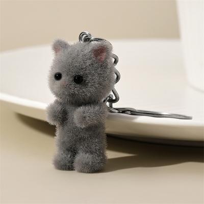 Simpatici animali affollati cartoni animati gatti forma portachiavi bambole in resina perline ciondolo gioielli fai da te zainetto accessori per l'abbigliamento regalo