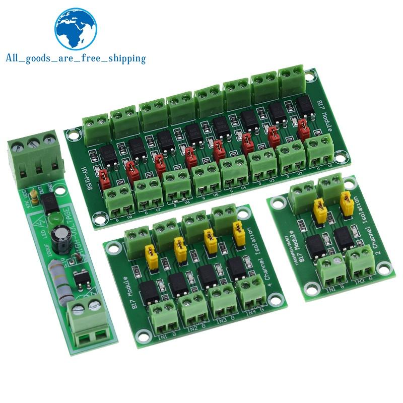Carte d'isolation optocoupleur 2/4/8 canaux PC817 Module adaptateur convertisseur de tension Module isolé photoélectrique pilote 3,6-30V