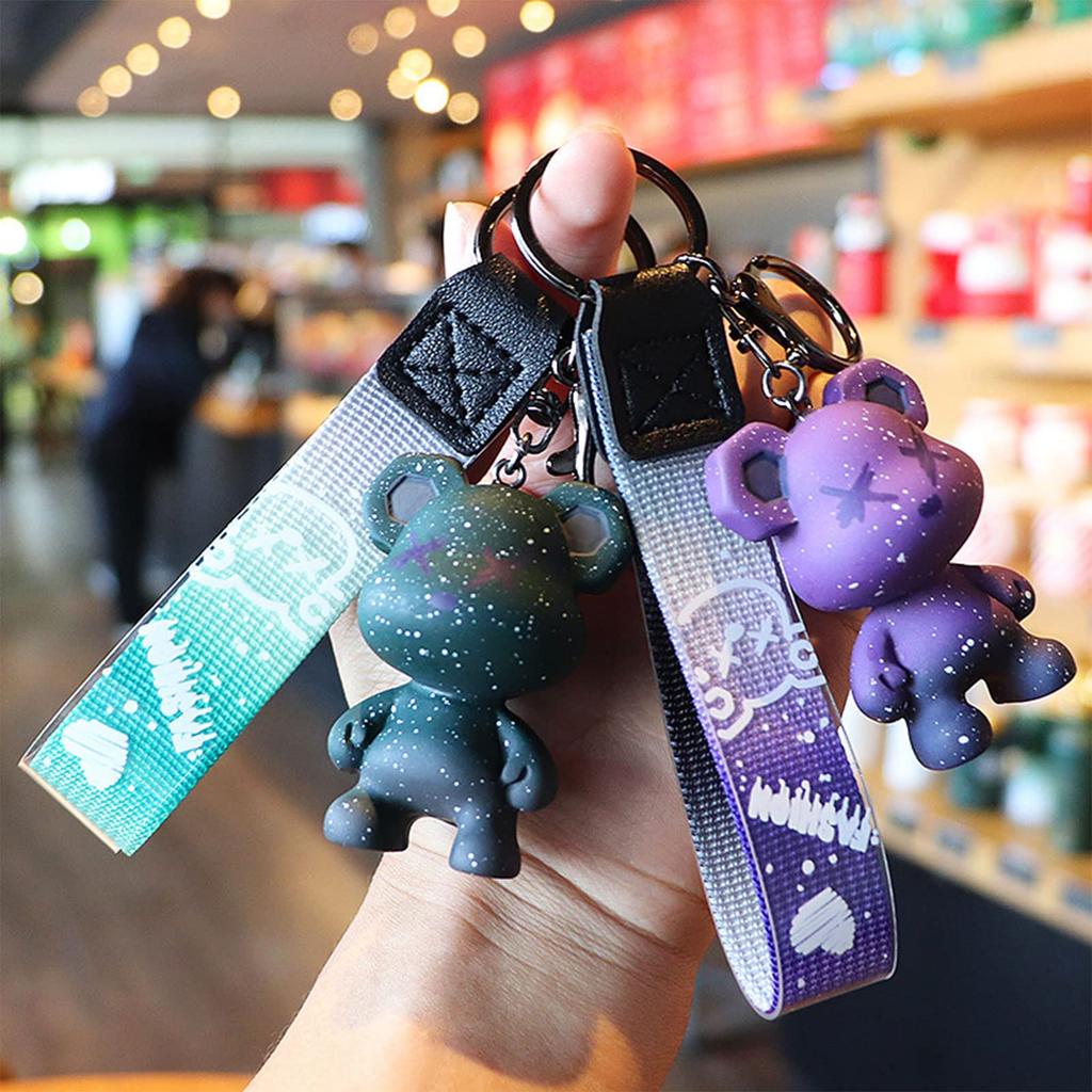 [Moerstar] Bear Keychain Keychain Cute Resin Animal Pendant Cute Colored