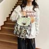 Trendy backpack women's large capacity versatile plaid sweet bow student schoolbag star backpack
