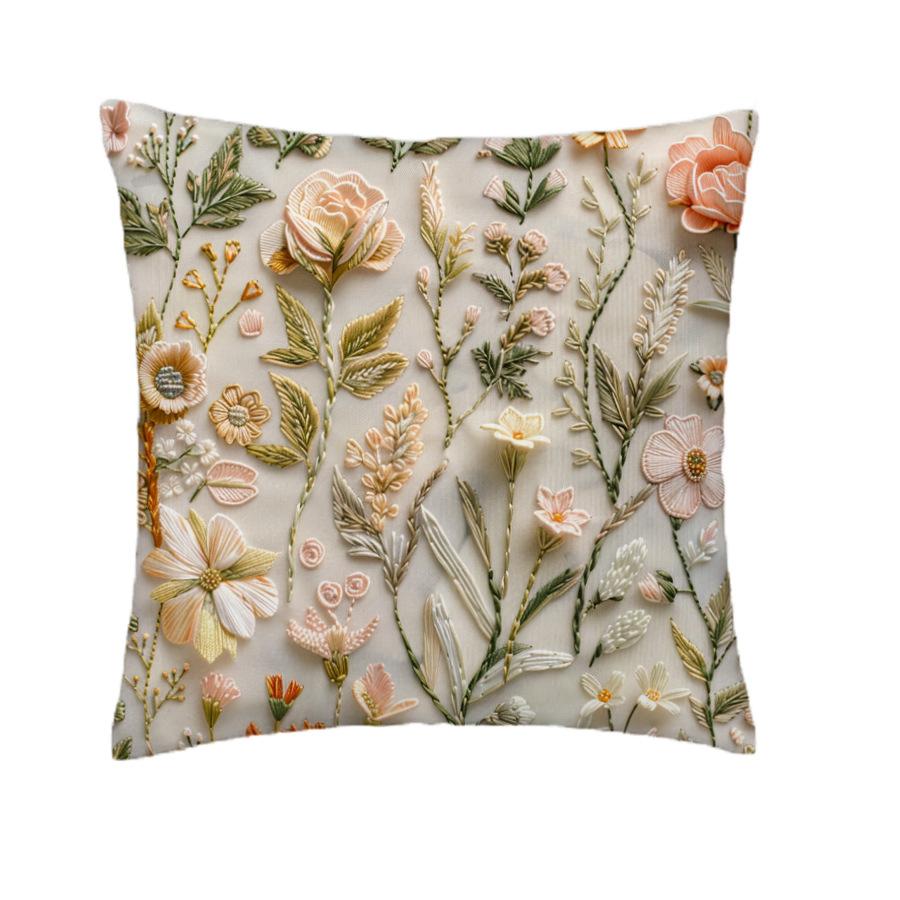 1pcs 45cm 3D Soft Cushion Pillow Cover Elegant Plant Floral Pillowcase for Home Living Room Bedroom Decoration Cushion Cover