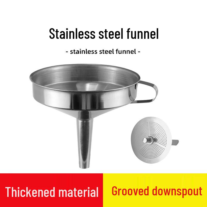 

Stainless Steel Funnel with Strainer