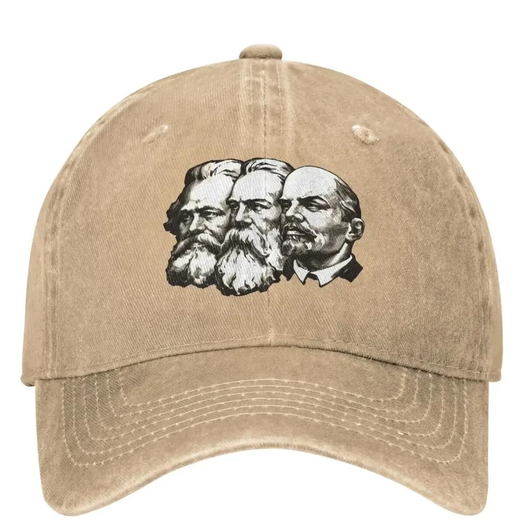 Marx Engels And Lenin Casual Baseball Cap Summer Communism Trucker Hat Hot Sale Tennis Skate Snapback Cap Unisex Baseball Caps