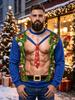 Christmas Men's Crew Neck Sweatshirt, Loose Crew Neck Casual, Fashionable Men's Casual Crew Neck Sweatshirt