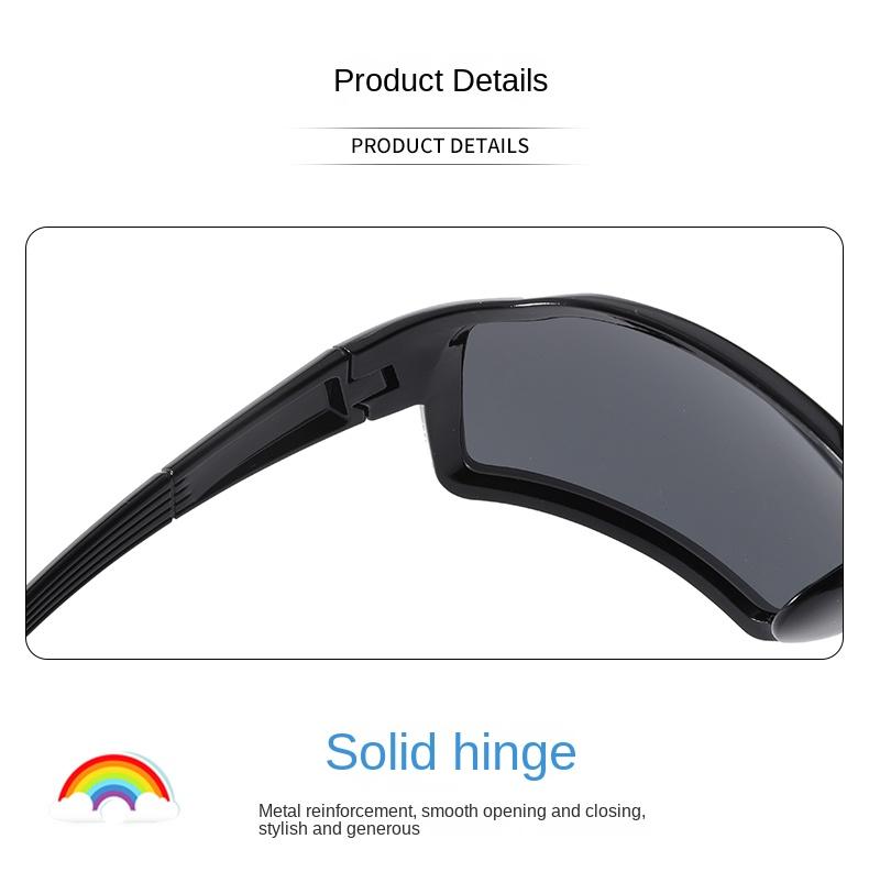 Fashion Large Frame Kids Cycling Sunglasses Windproof Cool Anti UV Sun Glasses For Boys Girls Outdoor Mountaineering Wind Resistant Children Eyewear