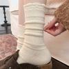 White Wool Socks - Children's Mid-length Socks, Autumn-winter Cotton Socks, Warm and Thick Socks, Pile Socks, Long Socks