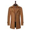 Autumn and Winter Men's Business Woolen Coat Fashion Double Collar Standard Woolen Coat Men's Coat