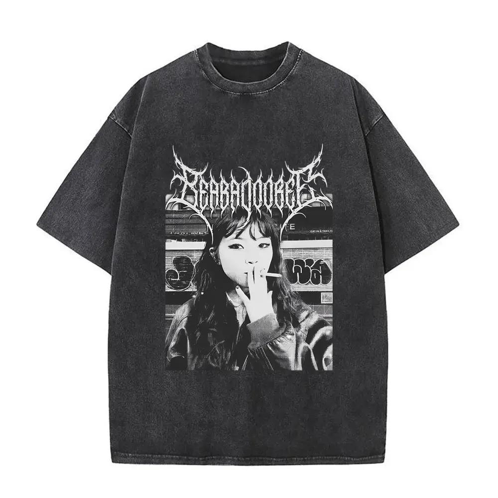 Hot Sale Singer Beabadoobee Graphic Print TShirt Men Women Vintage Washed Cotton Streetwear Fashion Oversize Top Summer New Top
