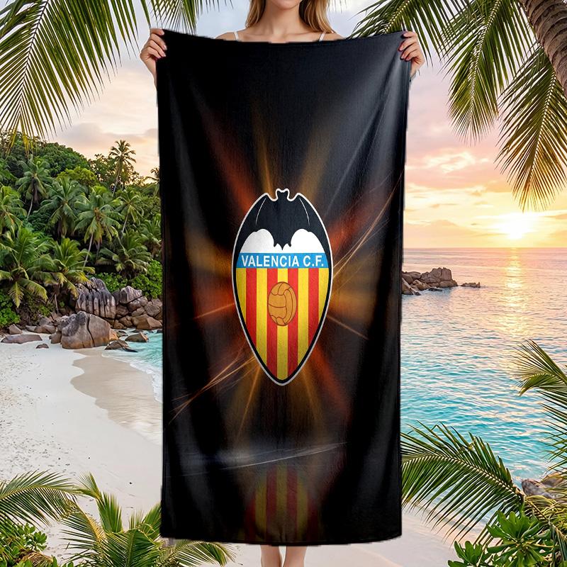 Valencia FC print Quick Dry Beach Towel Microfiber Absorbent Portable Travel Swimming Towel