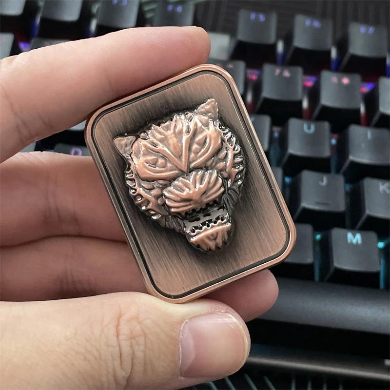 Fidget Toys for Adults Metal Haptic Slider EDC Magnetic New Tiger Head Anxiety Stress Relief Toys Cool Stuff for Men