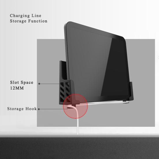 1 conjunto de suporte de estabilidade de parede, suporte de alta carga, forte, slot duplo, suporte para tablet e telefone